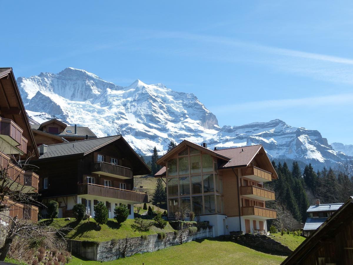 Chalet Am Acher 3 Appartement Wengen Buitenkant foto